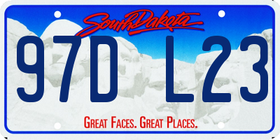 SD license plate 97DL23