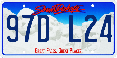 SD license plate 97DL24