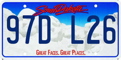 SD license plate 97DL26