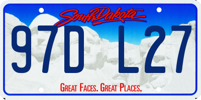 SD license plate 97DL27