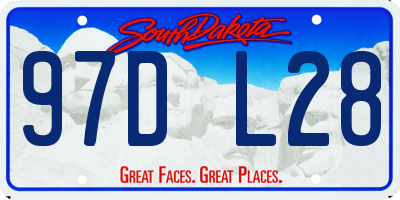 SD license plate 97DL28