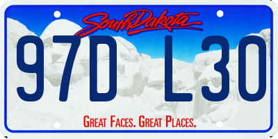 SD license plate 97DL30