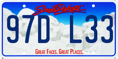 SD license plate 97DL33