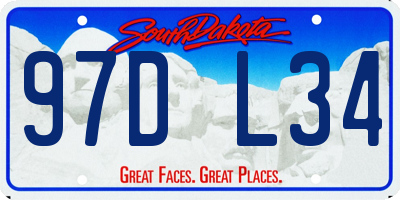 SD license plate 97DL34
