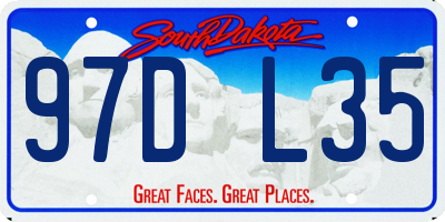 SD license plate 97DL35