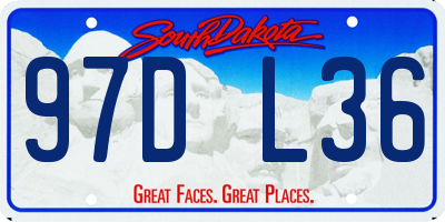 SD license plate 97DL36
