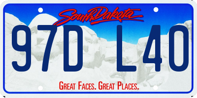 SD license plate 97DL40