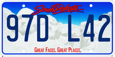SD license plate 97DL42