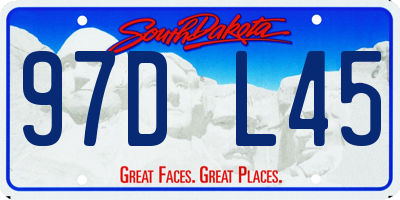 SD license plate 97DL45