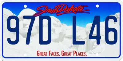 SD license plate 97DL46