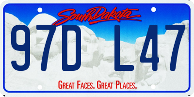SD license plate 97DL47
