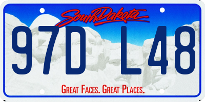 SD license plate 97DL48