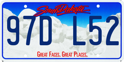 SD license plate 97DL52