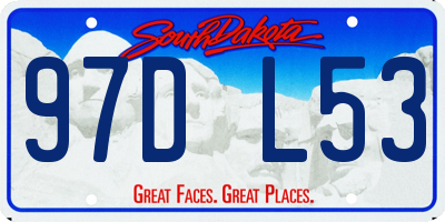 SD license plate 97DL53