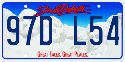 SD license plate 97DL54