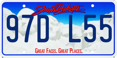 SD license plate 97DL55