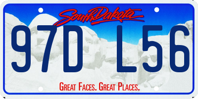 SD license plate 97DL56