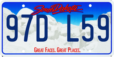 SD license plate 97DL59