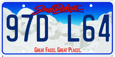 SD license plate 97DL64
