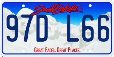 SD license plate 97DL66