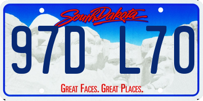 SD license plate 97DL70