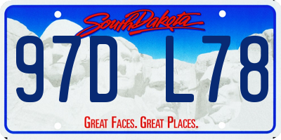 SD license plate 97DL78