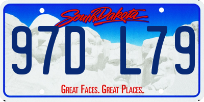 SD license plate 97DL79