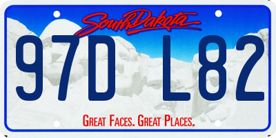SD license plate 97DL82