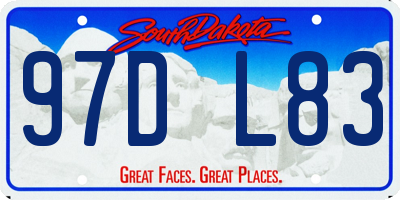 SD license plate 97DL83