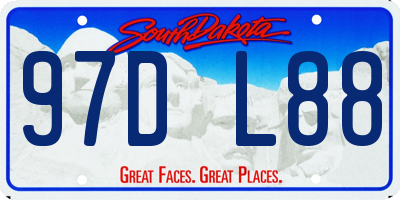 SD license plate 97DL88