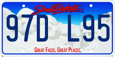 SD license plate 97DL95