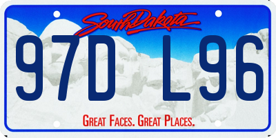 SD license plate 97DL96