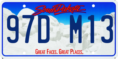 SD license plate 97DM13