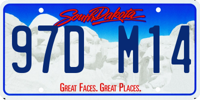 SD license plate 97DM14
