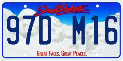 SD license plate 97DM16