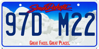 SD license plate 97DM22