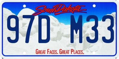SD license plate 97DM33