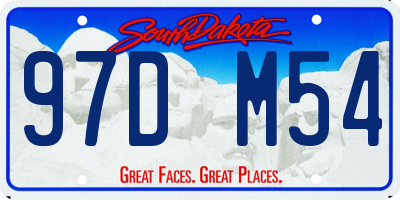SD license plate 97DM54