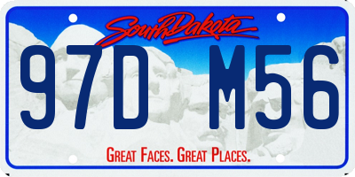 SD license plate 97DM56