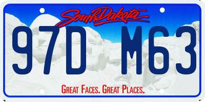 SD license plate 97DM63