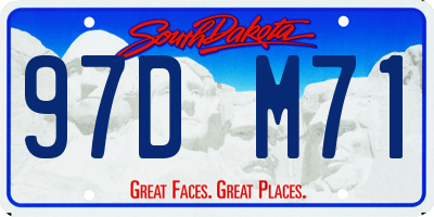 SD license plate 97DM71