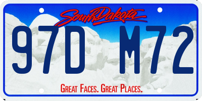 SD license plate 97DM72