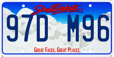 SD license plate 97DM96