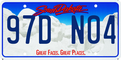 SD license plate 97DN04