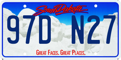 SD license plate 97DN27