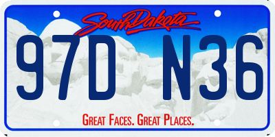 SD license plate 97DN36