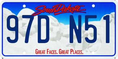 SD license plate 97DN51