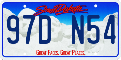 SD license plate 97DN54