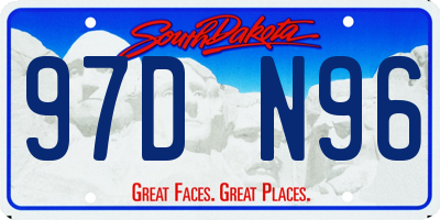 SD license plate 97DN96
