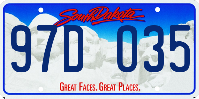SD license plate 97DO35